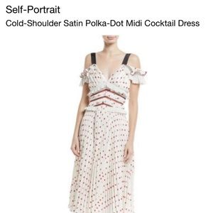 Self portrait red polka dot midi